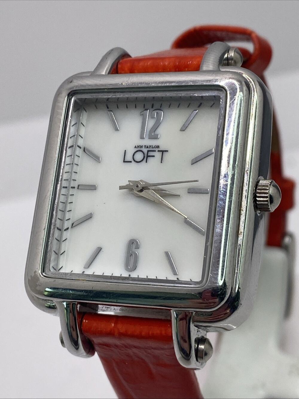 Ann Taylor Loft Womens Silver Watch Works New Battery